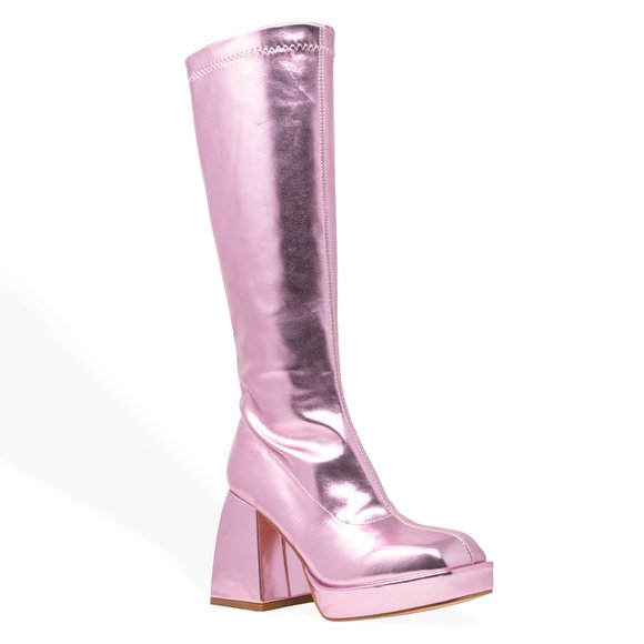 Chase + Chloe Shoes - Chase & Chloe Women's Low Platform Mid Calf Boots with High Chunky Block Heel
